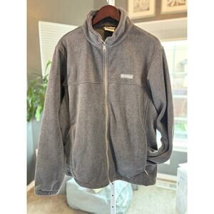 Columbia Sportswear Full Zip Fleece Jacket Men’s Large Gray Outdoor Hiking